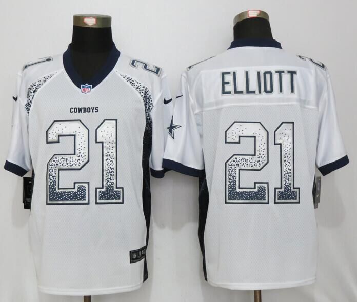Dallas cowboys 21 Elliott Drift Fashion White NEW Nike Elite Jerseys